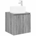 vidaXL Set kabinetov do kúpeľne 3 ks Sivý Sonoma 49,5 x 44,5 x 65,5 cm – Obrázok 4