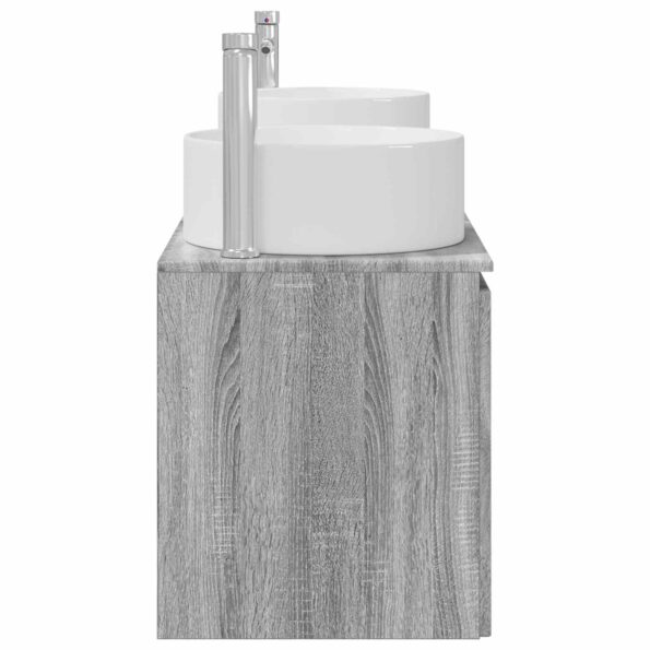 vidaXL Set kabinetov do kúpeľne 3 ks Sivý Sonoma 49,5 x 44,5 x 65,5 cm – Obrázok 6