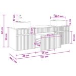 vidaXL Set kabinetov do kúpeľne 3 ks Dub sonoma 49 x 44,5 x 65 cm – Obrázok 10