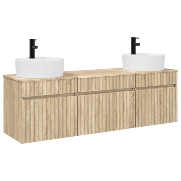 vidaXL Set kabinetov do kúpeľne 3 ks Dub sonoma 49 x 44,5 x 65 cm – Obrázok 2