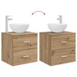 vidaXL Set kabinetov do kúpeľne 3 ks Dub artisan 49,5 x 35 x 63 cm – Obrázok 10