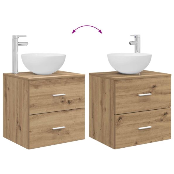 vidaXL Set kabinetov do kúpeľne 3 ks Dub artisan 49,5 x 35 x 63 cm – Obrázok 10