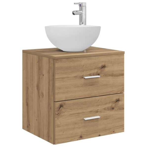 vidaXL Set kabinetov do kúpeľne 3 ks Dub artisan 49,5 x 35 x 63 cm – Obrázok 4