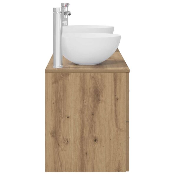 vidaXL Set kabinetov do kúpeľne 3 ks Dub artisan 49,5 x 35 x 63 cm – Obrázok 6