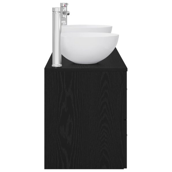 vidaXL Set kabinetov do kúpeľne 3 ks Čierny dub 49,5 x 41 x 64,5 cm – Obrázok 6