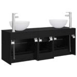 vidaXL Set kabinetov do kúpeľne 3 ks Čierny dub 49,5 x 41 x 64,5 cm – Obrázok 7