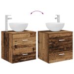 vidaXL Set kabinetov do kúpeľne 3 ks Staré drevo 49,5 x 41 x 64,5 cm – Obrázok 10