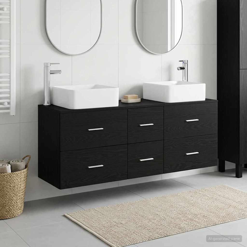 3405828_1.jpg vidaXL Set kabinetov do kúpeľne 3 ks Čierna 49,5 x 41 x 63 cm – Obrázok 1