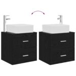 vidaXL Set kabinetov do kúpeľne 3 ks Čierna 49,5 x 41 x 63 cm – Obrázok 10