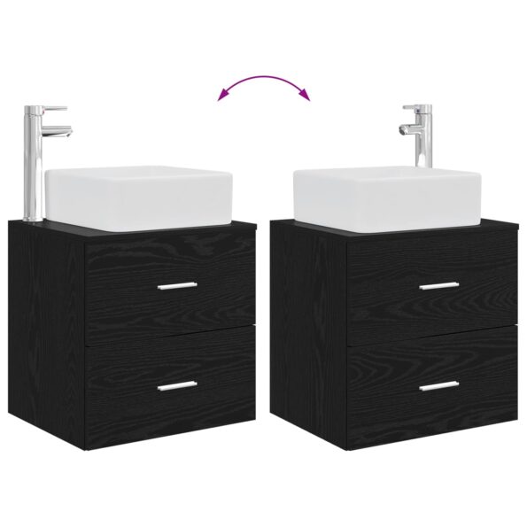 vidaXL Set kabinetov do kúpeľne 3 ks Čierna 49,5 x 41 x 63 cm – Obrázok 10