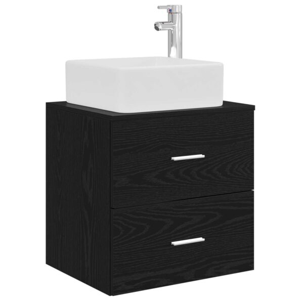 vidaXL Set kabinetov do kúpeľne 3 ks Čierna 49,5 x 41 x 63 cm – Obrázok 4
