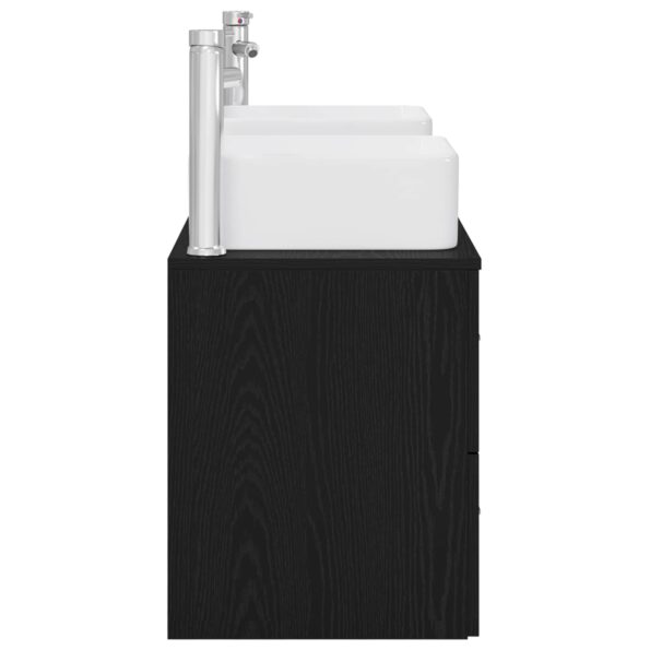 vidaXL Set kabinetov do kúpeľne 3 ks Čierna 49,5 x 41 x 63 cm – Obrázok 6