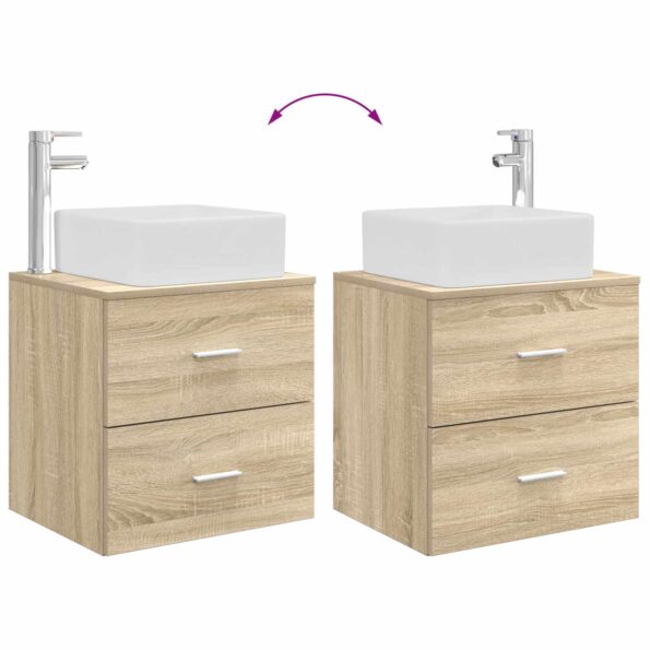 vidaXL Set kabinetov do kúpeľne 3 ks Dub sonoma 49,5 x 41 x 63 cm – Obrázok 10