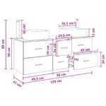 vidaXL Set kabinetov do kúpeľne 3 ks Dub sonoma 49,5 x 41 x 63 cm – Obrázok 11