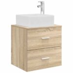 vidaXL Set kabinetov do kúpeľne 3 ks Dub sonoma 49,5 x 41 x 63 cm – Obrázok 4