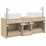 vidaXL Set kabinetov do kúpeľne 3 ks Dub sonoma 49,5 x 41 x 63 cm – Obrázok 7