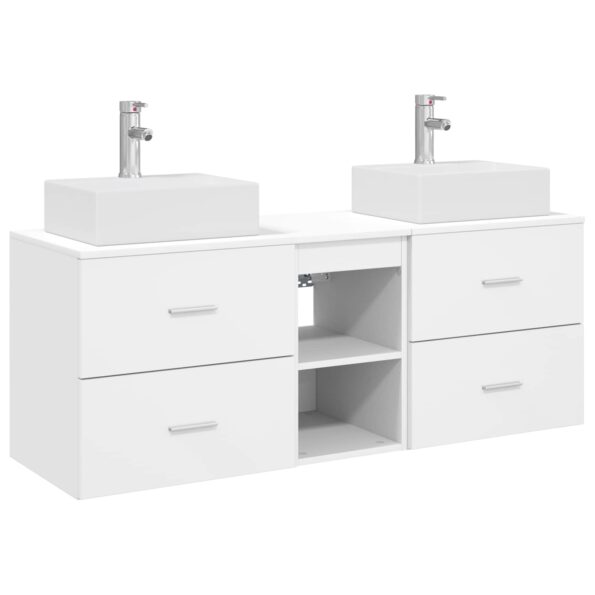 vidaXL Set kabinetov do kúpeľne 3 ks Biela 49,5 x 41 x 62,5 cm – Obrázok 2