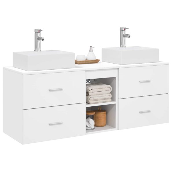 vidaXL Set kabinetov do kúpeľne 3 ks Biela 49,5 x 41 x 62,5 cm – Obrázok 3