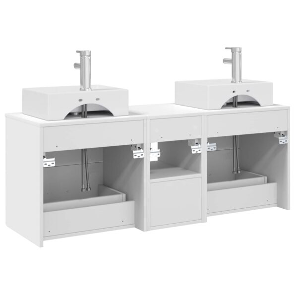 vidaXL Set kabinetov do kúpeľne 3 ks Biela 49,5 x 41 x 62,5 cm – Obrázok 8