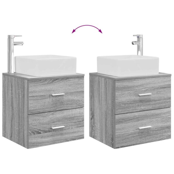 vidaXL Set kabinetov do kúpeľne 3 ks Sivý Sonoma 53 x 34,5 x 63 cm – Obrázok 11