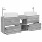 vidaXL Set kabinetov do kúpeľne 3 ks Sivý Sonoma 53 x 34,5 x 63 cm – Obrázok 4