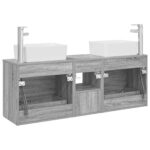 vidaXL Set kabinetov do kúpeľne 3 ks Sivý Sonoma 53 x 34,5 x 63 cm – Obrázok 8