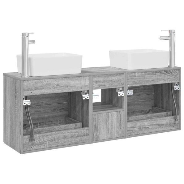 vidaXL Set kabinetov do kúpeľne 3 ks Sivý Sonoma 53 x 34,5 x 63 cm – Obrázok 8