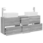 vidaXL Set kabinetov do kúpeľne 3 ks Sivý Sonoma 53 x 34,5 x 63 cm – Obrázok 3