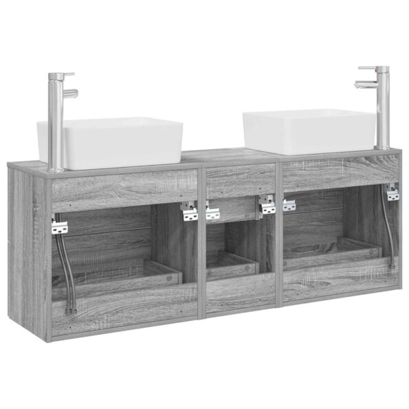 vidaXL Set kabinetov do kúpeľne 3 ks Sivý Sonoma 53 x 34,5 x 63 cm – Obrázok 7