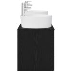 vidaXL Set kabinetov do kúpeľne 3 ks Čierna 62,5 x 44,5 x 50 cm – Obrázok 6