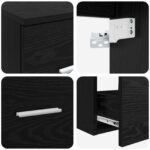 vidaXL Set kabinetov do kúpeľne 3 ks Čierna 62,5 x 44,5 x 50 cm – Obrázok 8