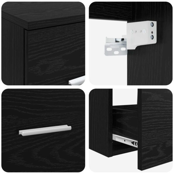 vidaXL Set kabinetov do kúpeľne 3 ks Čierna 62,5 x 44,5 x 50 cm – Obrázok 8