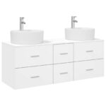vidaXL Sada kúpeľňového nábytku 3 ks Biela 49,5 x 44,5 x 65 cm – Obrázok 2