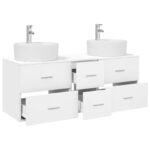 vidaXL Sada kúpeľňového nábytku 3 ks Biela 49,5 x 44,5 x 65 cm – Obrázok 3