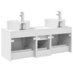 vidaXL Sada kúpeľňového nábytku 3 ks Biela 49,5 x 44,5 x 65 cm – Obrázok 7