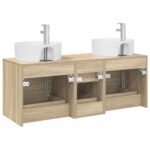 vidaXL Sada kúpeľňového nábytku 3 ks Dub sonoma 49,5 x 44,5 x 65 cm – Obrázok 7