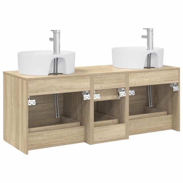 vidaXL Sada kúpeľňového nábytku 3 ks Dub sonoma 49,5 x 44,5 x 65 cm – Obrázok 7