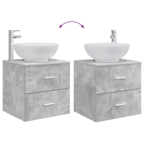 vidaXL Sada kúpeľňového nábytku 3 ks Betónovo sivá 49,5 x 44,5 x 65 cm – Obrázok 10