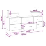 vidaXL Sada kúpeľňového nábytku 3 ks Betónovo sivá 49,5 x 44,5 x 65 cm – Obrázok 11