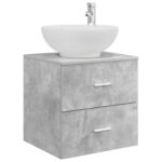 vidaXL Sada kúpeľňového nábytku 3 ks Betónovo sivá 49,5 x 44,5 x 65 cm – Obrázok 4