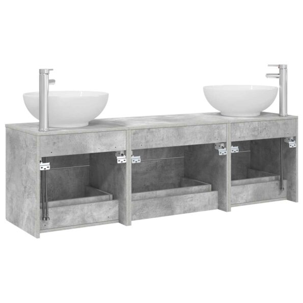 vidaXL Sada kúpeľňového nábytku 3 ks Betónovo sivá 49,5 x 44,5 x 65 cm – Obrázok 7