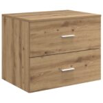 vidaXL Sada kúpeľňového nábytku 3 ks Dub artisan 49,5 x 44,5 x 65 cm – Obrázok 5