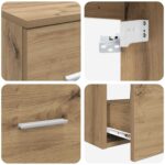 vidaXL Sada kúpeľňového nábytku 3 ks Dub artisan 49,5 x 44,5 x 65 cm – Obrázok 8