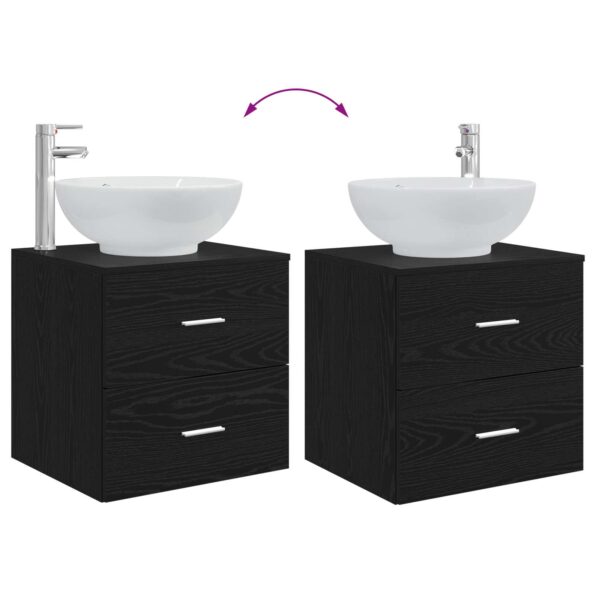 vidaXL Sada kúpeľňového nábytku 3 ks Čierna 49,5 x 44,5 x 65 cm – Obrázok 11