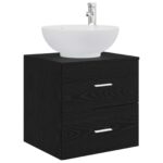 vidaXL Sada kúpeľňového nábytku 3 ks Čierna 49,5 x 44,5 x 65 cm – Obrázok 5