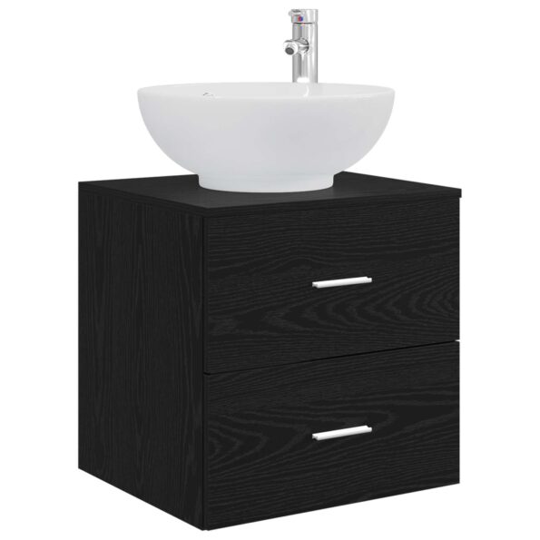 vidaXL Sada kúpeľňového nábytku 3 ks Čierna 49,5 x 44,5 x 65 cm – Obrázok 5