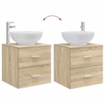vidaXL Sada kúpeľňového nábytku 3 ks Dub sonoma 49,5 x 44,5 x 65 cm – Obrázok 11