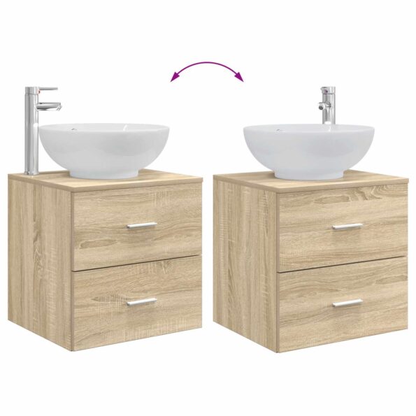 vidaXL Sada kúpeľňového nábytku 3 ks Dub sonoma 49,5 x 44,5 x 65 cm – Obrázok 11