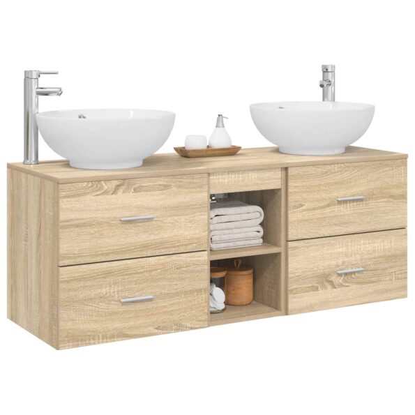 vidaXL Sada kúpeľňového nábytku 3 ks Dub sonoma 49,5 x 44,5 x 65 cm – Obrázok 3