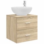 vidaXL Sada kúpeľňového nábytku 3 ks Dub sonoma 49,5 x 44,5 x 65 cm – Obrázok 5